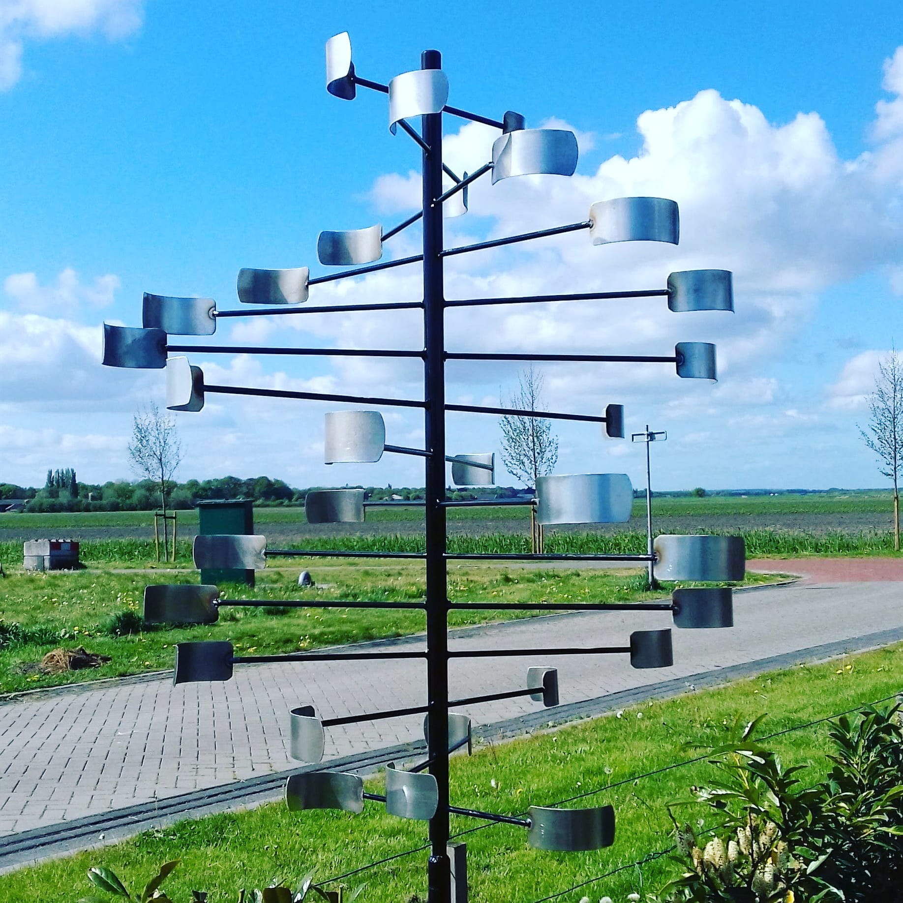 Windsculptuur in atelier